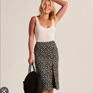 Abercrombie and Fitch Floral Slit Skirt